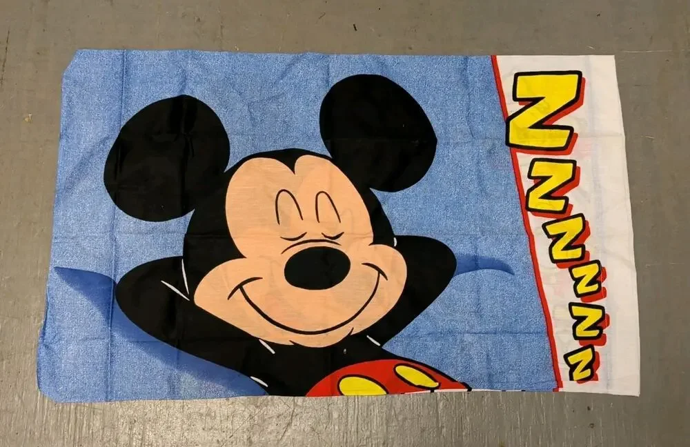 (2) New Sealed Vintage Disney Mickey Mouse Standard Size Pillowcase